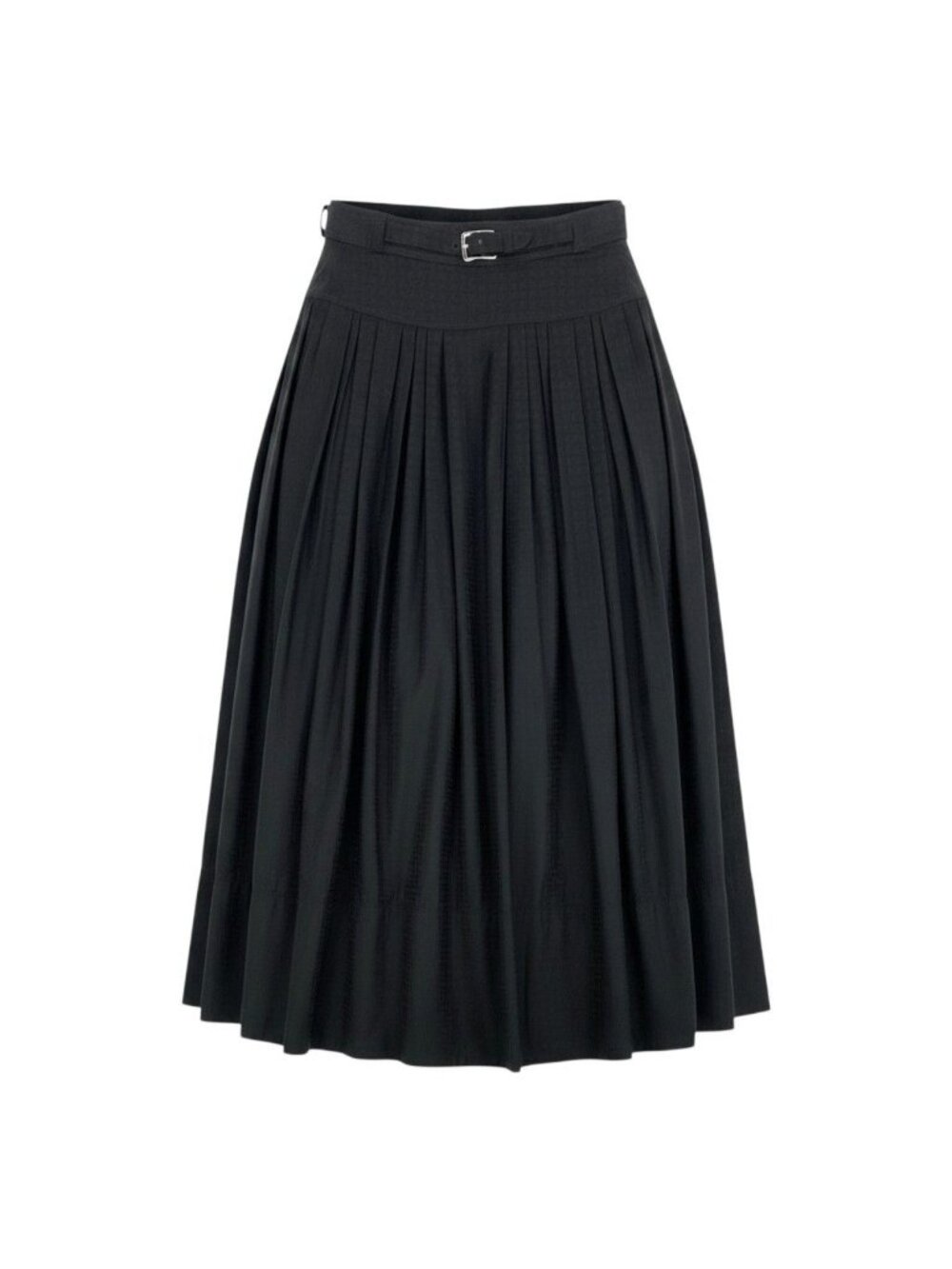 Hermes Tag Collection Gathered Skirt Mosaic Print 6 Black Cotton 34